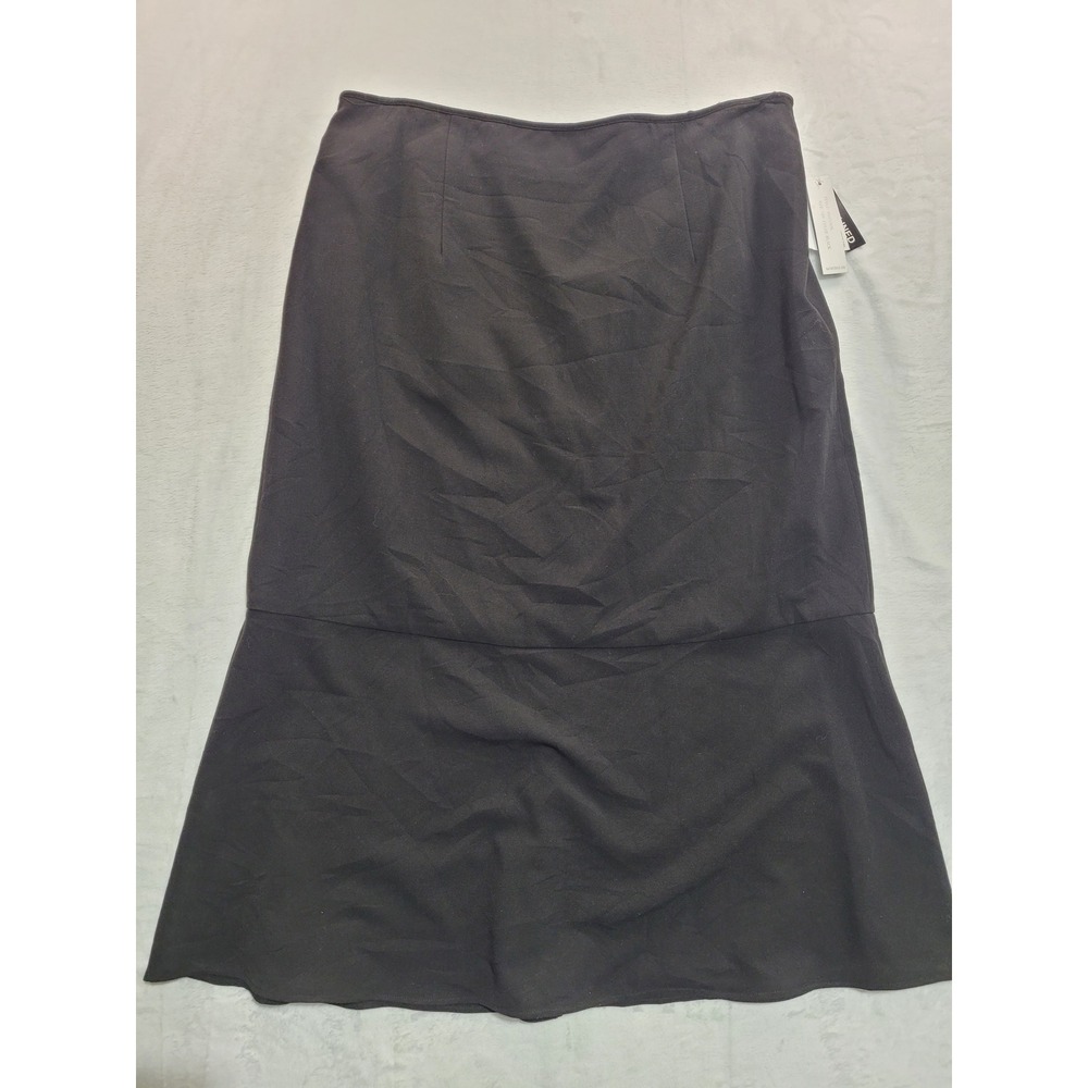 NTW Larry Levine Woman Skirt Women‎ 14W Black Midi Stretch Mermaid